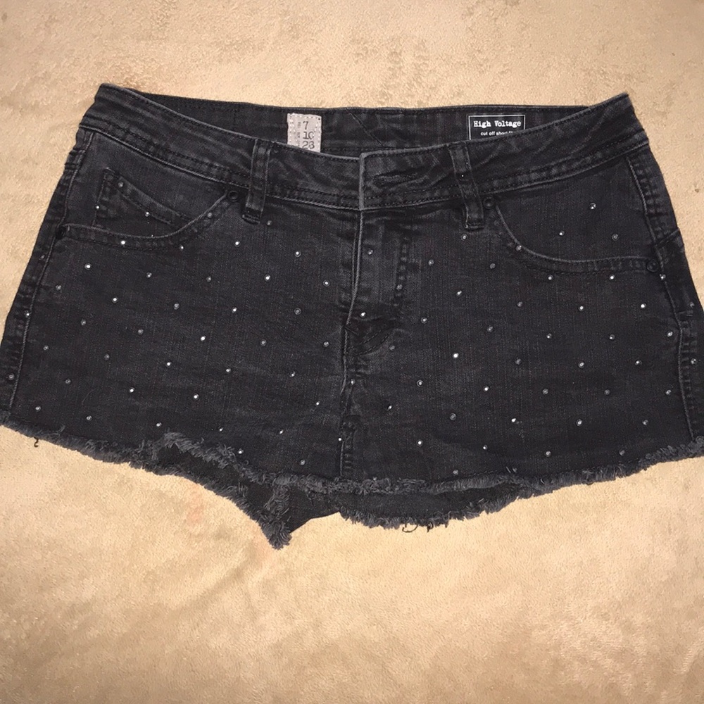 Volcom High Voltage cut off black shorts